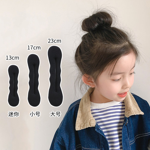 丸子头盘发器儿童头饰花花苞小号