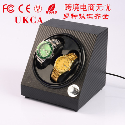 机械表全自动摇表器 高级碳纤纹皮革五档转表器晃表器养表神器