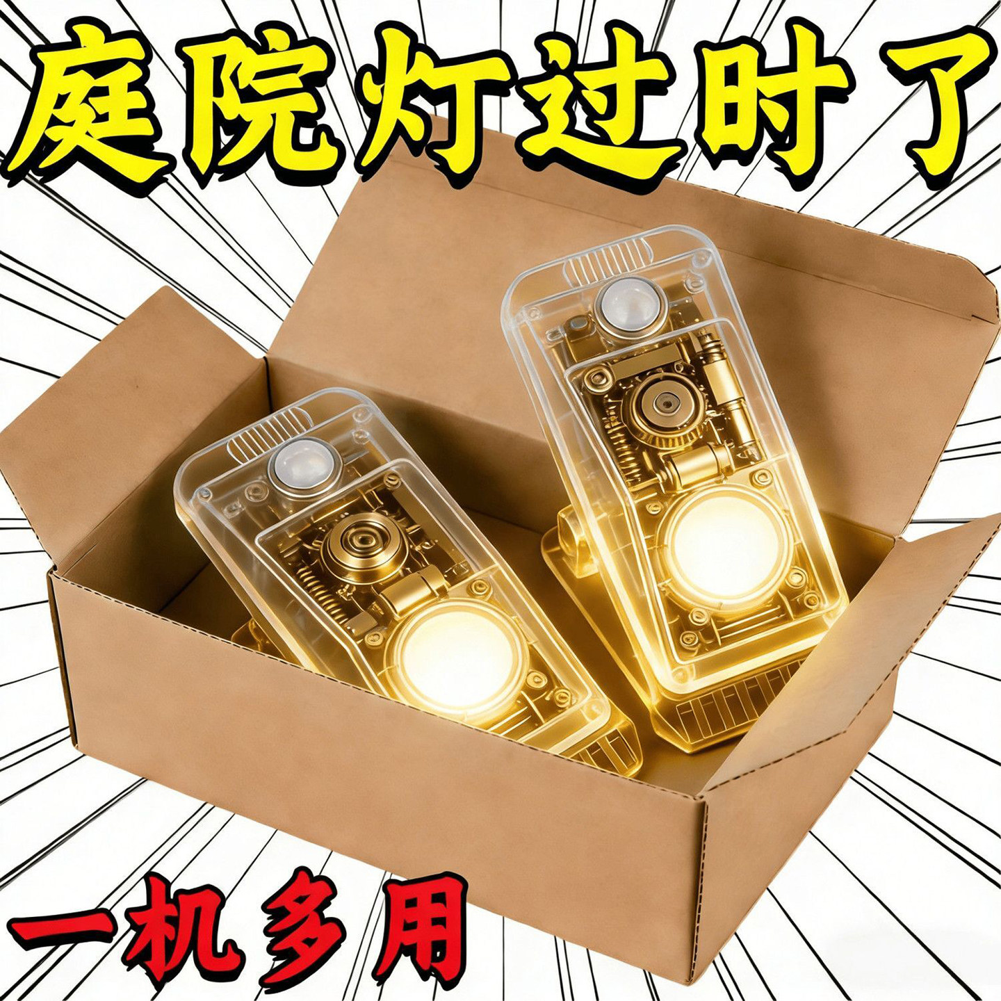 太阳能户外灯感应家用庭院灯2026新款照明灯室外防水院子花园壁灯