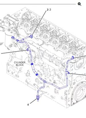 挖掘机配件卡特320 326 330D2L 帕金斯发动机C7.1分油管 464-7899