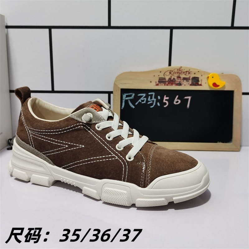 外贸真皮断码女鞋春秋款平底