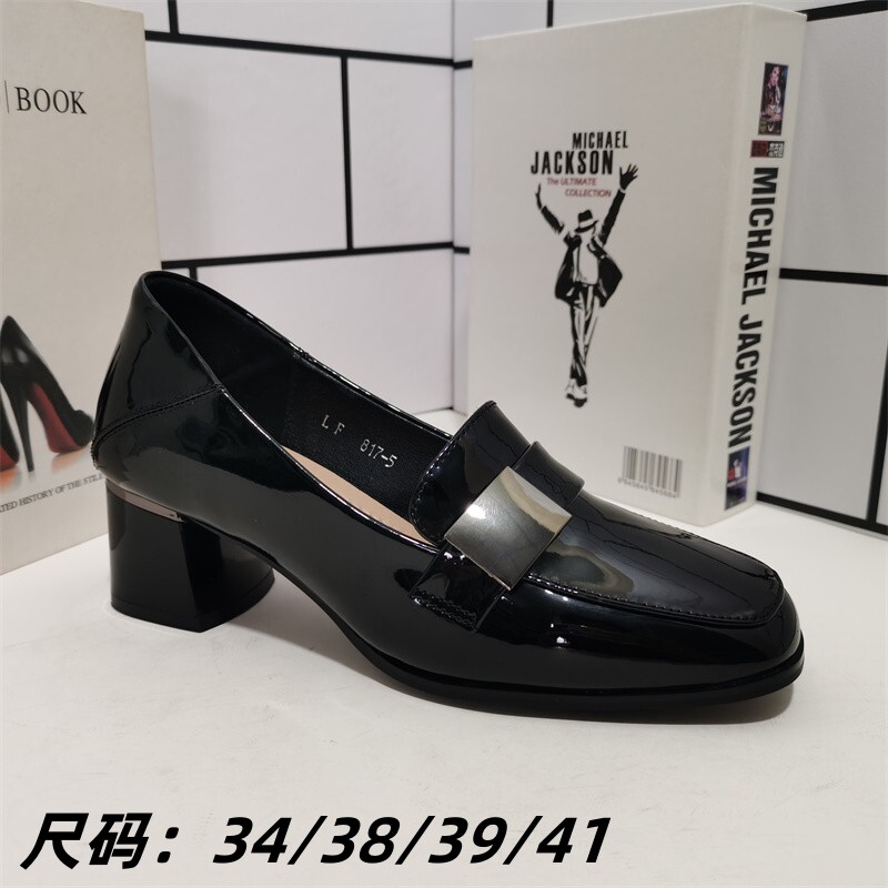 外贸断码女鞋春秋款浅口高跟鞋时尚百搭套脚单鞋休闲鞋特价清仓