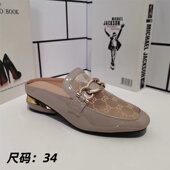 高跟拖鞋 夏季 时尚 百搭透气包头拖鞋 清仓处理 外贸断码 特价 女鞋