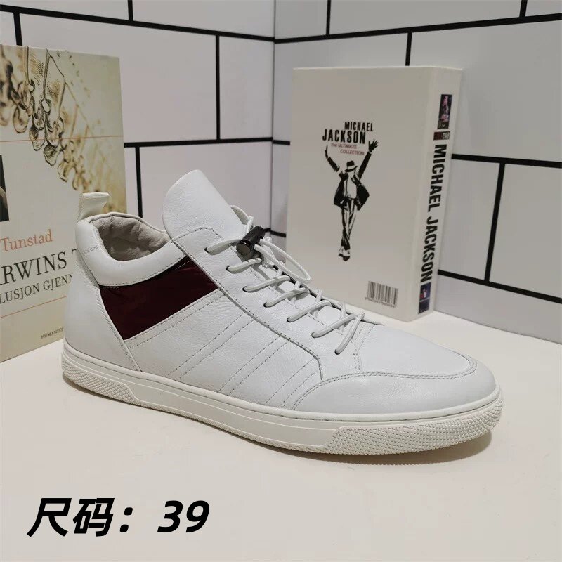 外贸真皮断码男鞋高帮休闲鞋板鞋