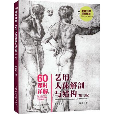 60课时详解：艺用人体解剖与结构：drawing human anatomy and structure陈伟生  艺术书籍