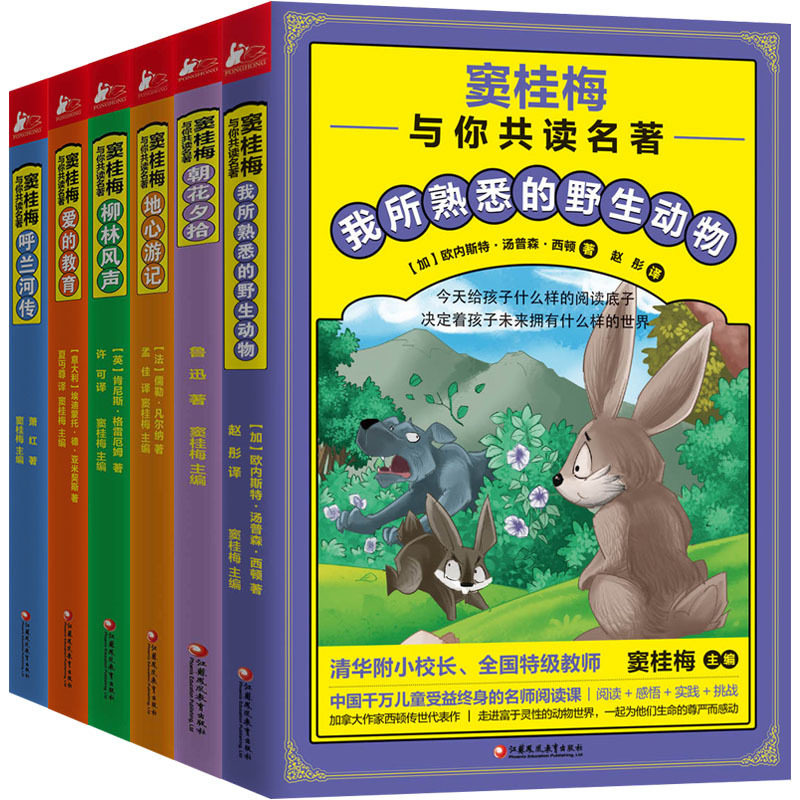 窦桂梅与你共读名著 套装6册 初高中小学生课外书 世界文学名著小说书籍 窦桂梅教你阅读 窦桂梅的书籍 爱的教育语文书籍