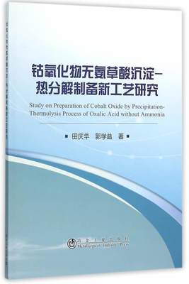 钴氧化物无氨酸沉淀:热分解制备新工艺研究田庆华研究人员酸热分解沉积氧化钴研究工业技术书籍