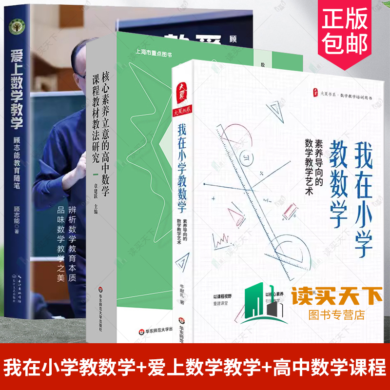 正版包邮  我在小学教数学+爱上数学教学+核心素养立意的高中数学课程教材教法研究 数学教师教学培训用书 辨析数学教育本质