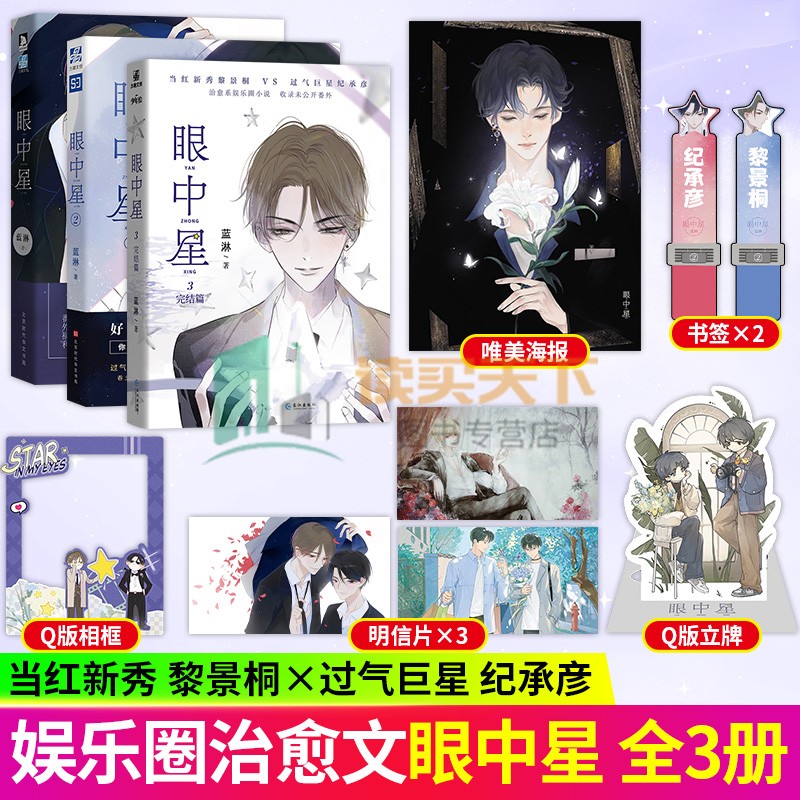 任选】 眼中星3完结篇 眼中星2 眼中星1 蓝淋 收录全新番外 子雾啊绘制封面 意外事故君子之交双男主甜宠励志小说 力潮文创