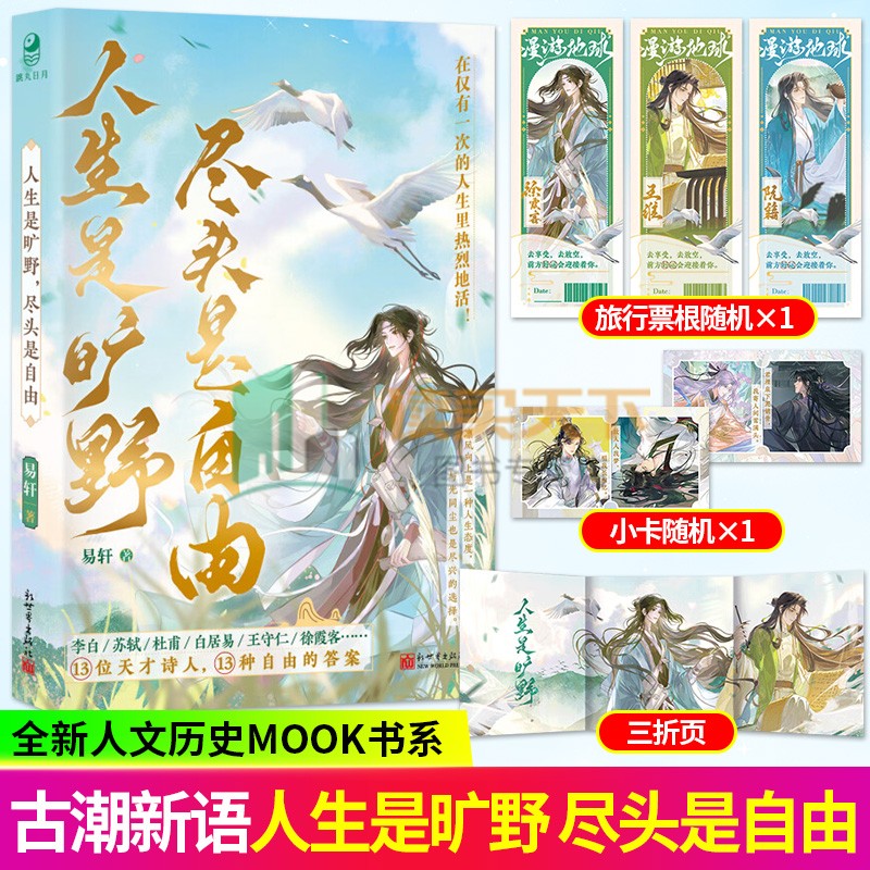 任选】人生是旷野 尽头是自由 李白杜甫苏轼白居易王守仁天才诗人历史人物古人很潮系列全新人文历史MOOK书系漫娱历史的遗憾少年篇