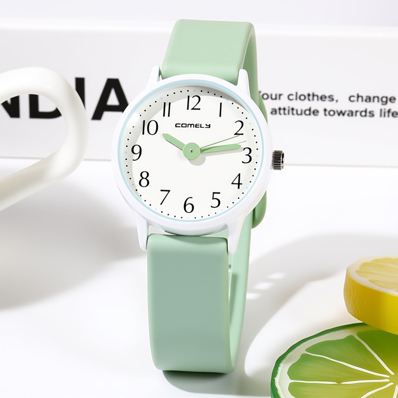 儿童手表女孩小学生只看时间初高中学生考试用夜光防水小清新可爱