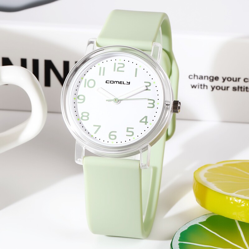 静音考试专用手表女学生初高中高颜值韩版简约夜光防水儿童电子表