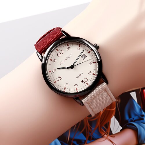 ins学院风个性撞色帅气学生手表