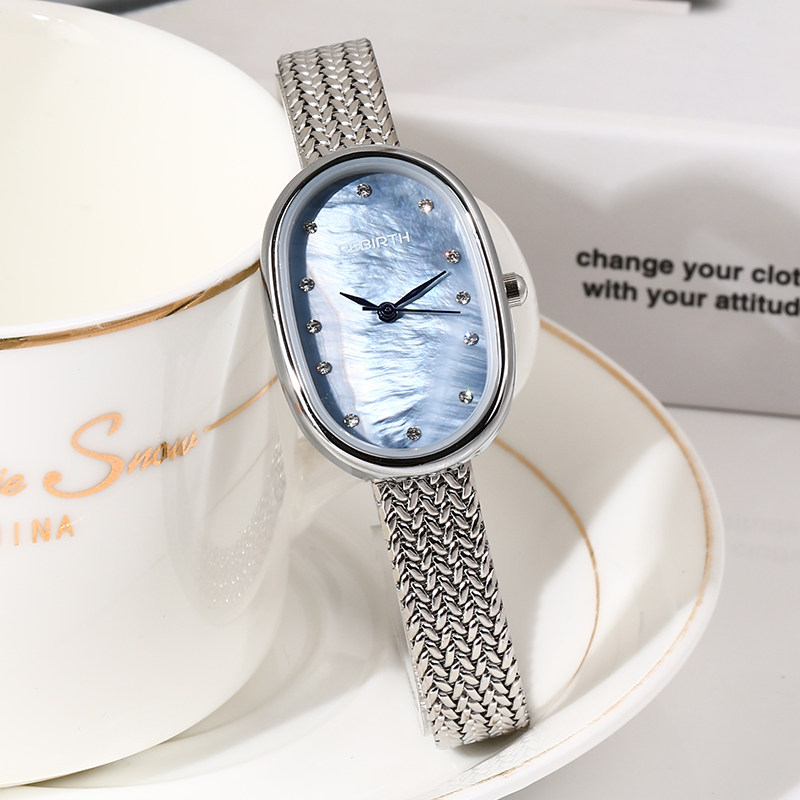 北欧极简设计女士钢带手表