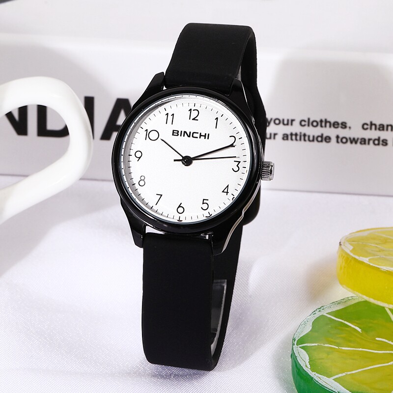 手表男女初高中学生高颜值只看时间考试专用静音儿童女孩男孩腕表