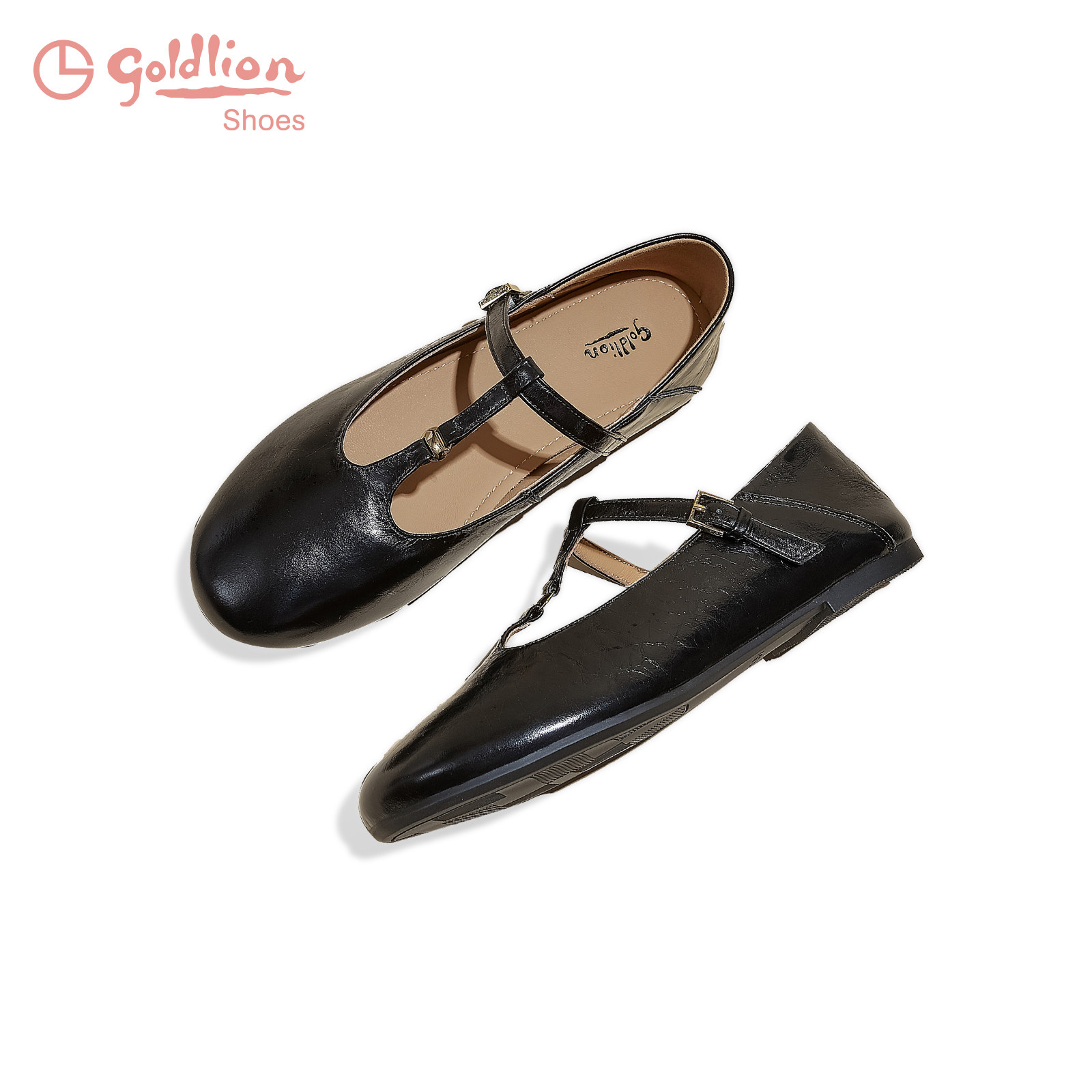 金利来女鞋春季新款复古百搭真皮玛丽珍鞋圆头女士粗跟浅口单鞋ML,女鞋,浅口单鞋,淘宝优惠券,粉丝福利购,淘宝优惠卷