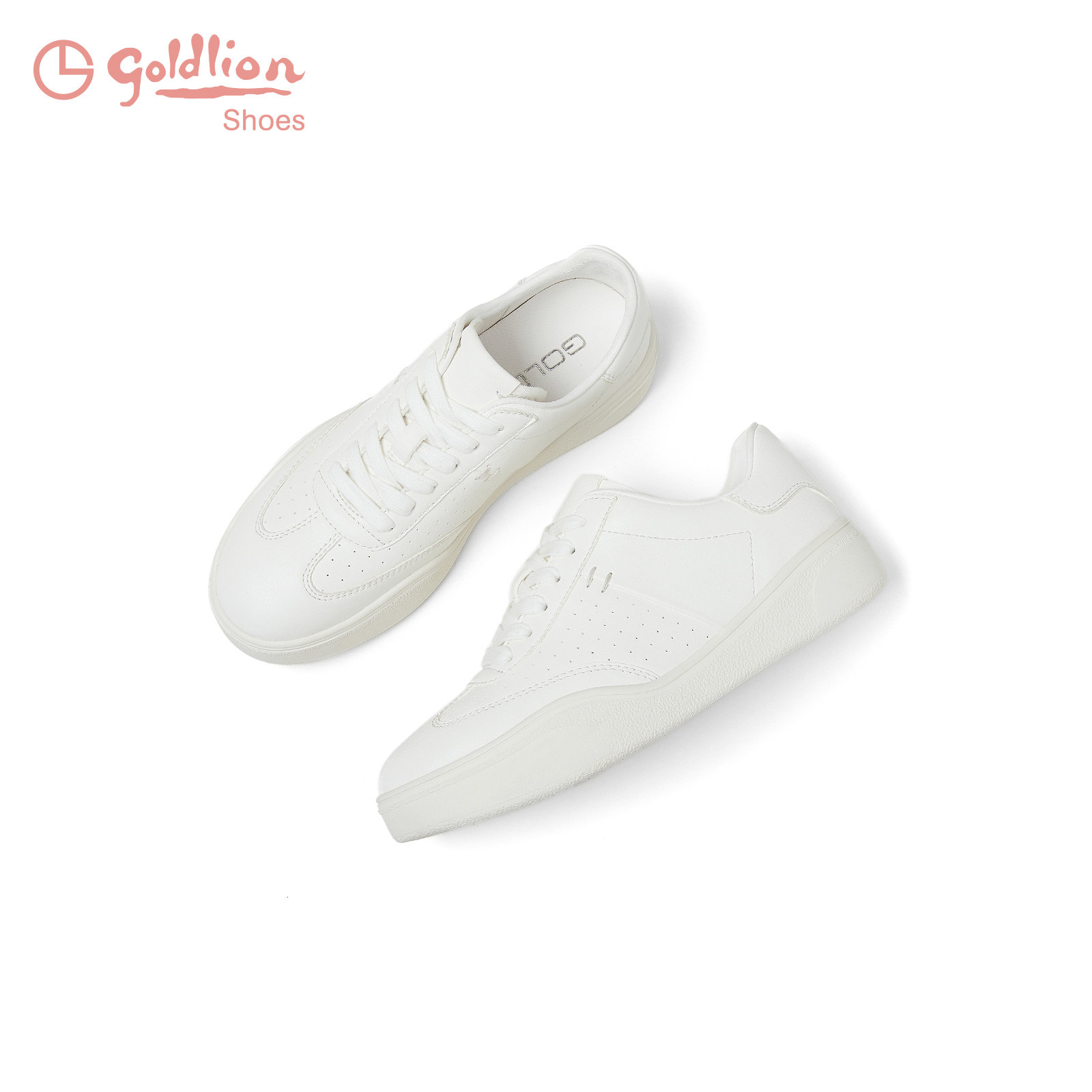 金利来真皮小白鞋女2026春季新款厚底休闲板鞋舒适百搭平底通勤鞋,女鞋,时尚休闲鞋,淘宝优惠券,粉丝福利购,淘宝优惠卷