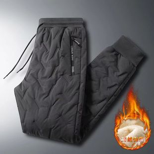 冬季外套男士加绒防风羊羔绒棉裤宽松大码立领棉裤保暖棉裤