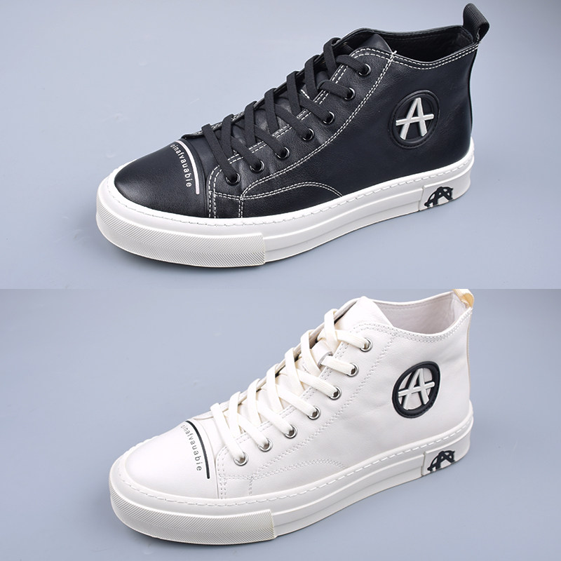 撤柜断码男鞋厚底高帮板鞋韩版真皮潮鞋软底防滑运动休闲鞋青年鞋,流行男鞋,高帮鞋,淘宝优惠券,粉丝福利购,淘宝优惠卷