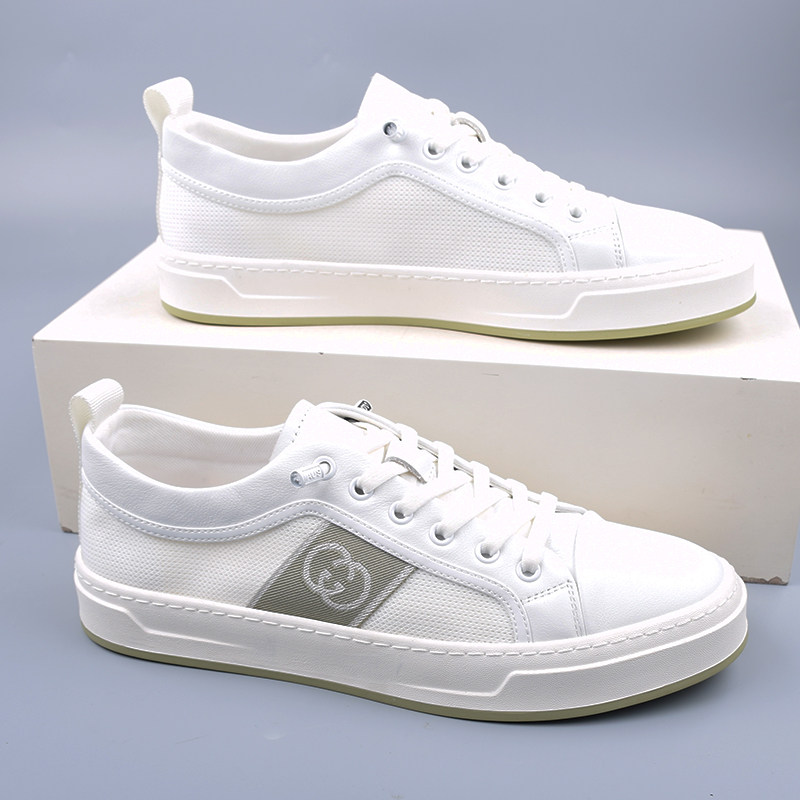 撤柜男士运动休闲板鞋真皮一脚蹬小白鞋轻薄透气套线青年时尚潮鞋