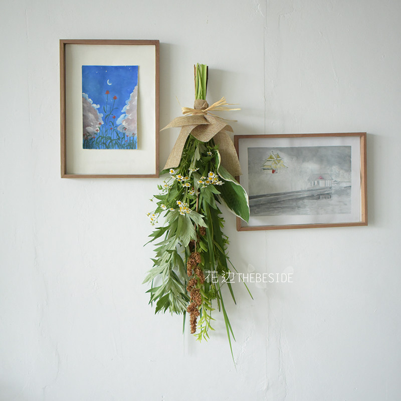 端阳艾草花束可挂门上节日