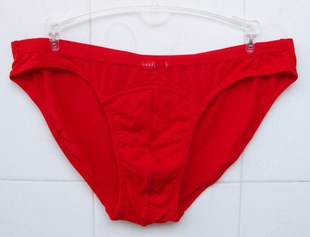 男士本命年大红色低腰三角内裤纯棉莱卡透气裤衩underlook安德露