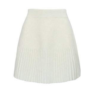 JUNGLE ME高腰减龄百褶裙休闲百搭女士A字秋冬短裙纯色秋季