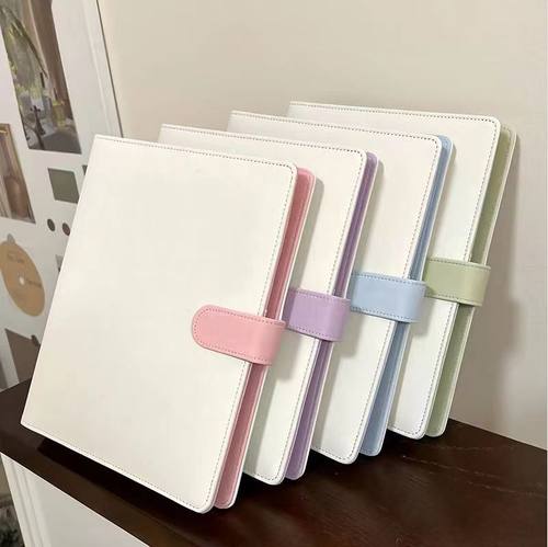 大A5追星收纳卡册ins满天星拼色PU活页卡册四宫格卡册拍立得相册