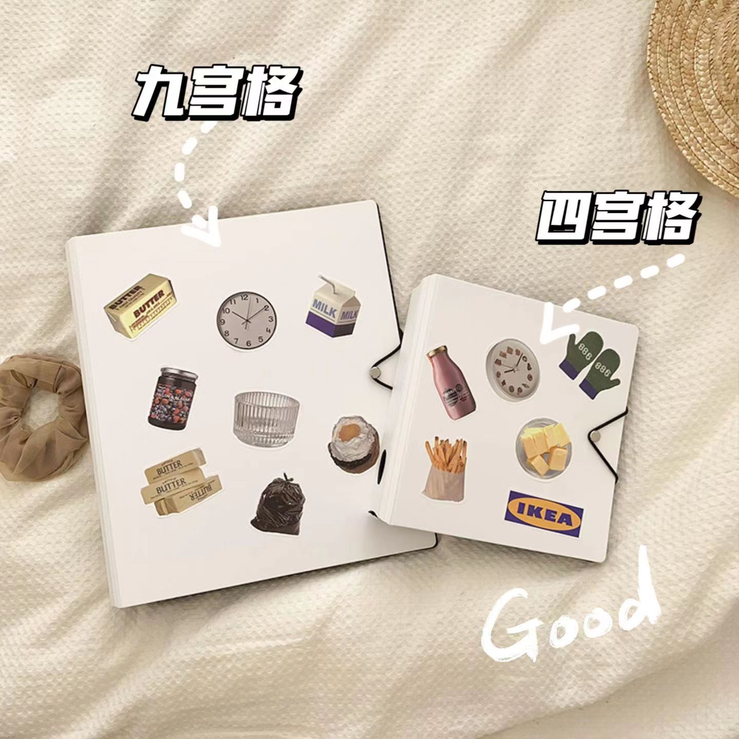 大容量九宫格卡册追星专辑3孔四宫格卡册收纳册爱心拍立得相册Ａ5