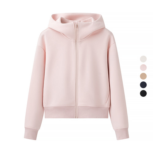 女装 2025春季新款 快干休闲外套拉链连帽长袖运动衫卫衣 475855