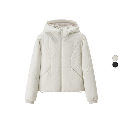 女装 2025冬季新款保暖防风棉衣夹层长袖连帽短款棉服外套 509301