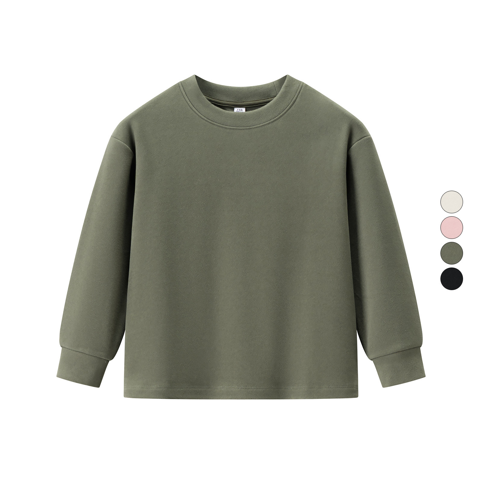 童装男童女童 秋季新款 摇粒绒圆领T恤长袖抓绒衣打底衫 481213