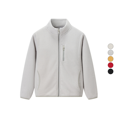 童装女童男童 2025冬季新款 摇粒绒拉链长袖立领夹克外套 478141