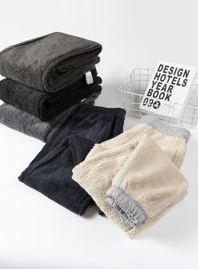 男装女装 冬季新款仿羊羔绒加厚休闲卫裤保暖束脚休闲棉裤 212199