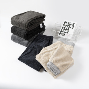 女装 保暖束脚休闲棉裤 冬季 仿羊羔绒加厚休闲卫裤 212199 新款 男装