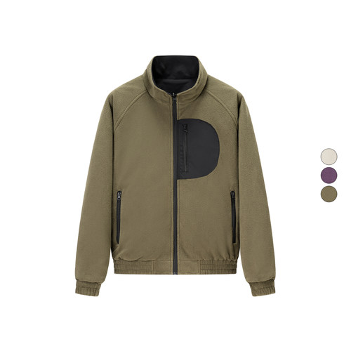 男装 2025秋冬季新款 立领摇粒绒户外防风两面穿夹克外套 505181