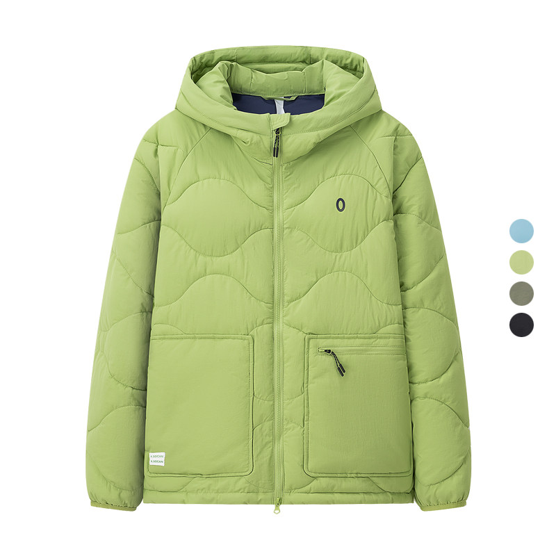 女装 2024冬季新款防泼水轻量保暖棉衣葫芦格连帽棉服外套 410302