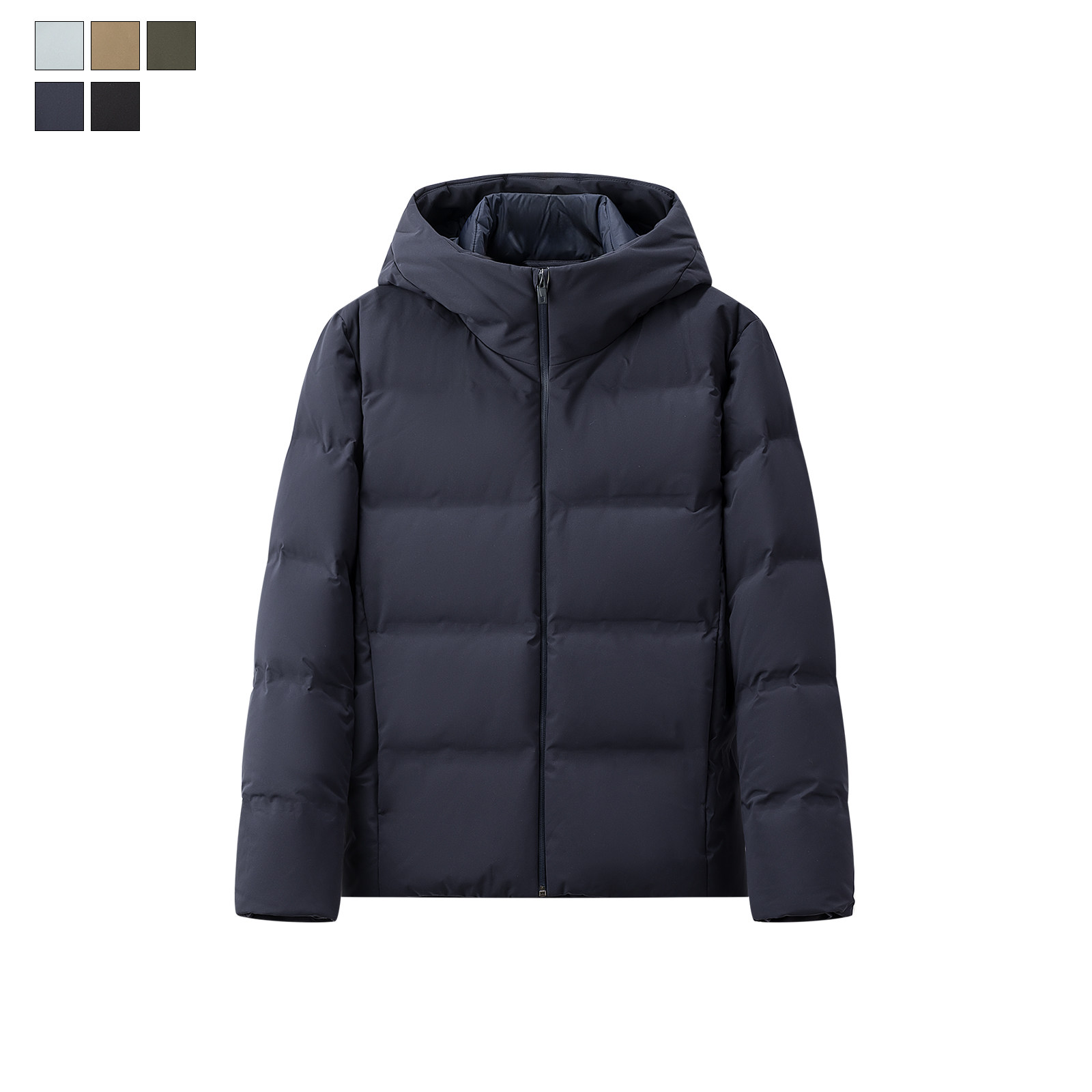 男装 2024冬季新款 无缝连帽保暖休闲夹克加厚羽绒服外套 470077