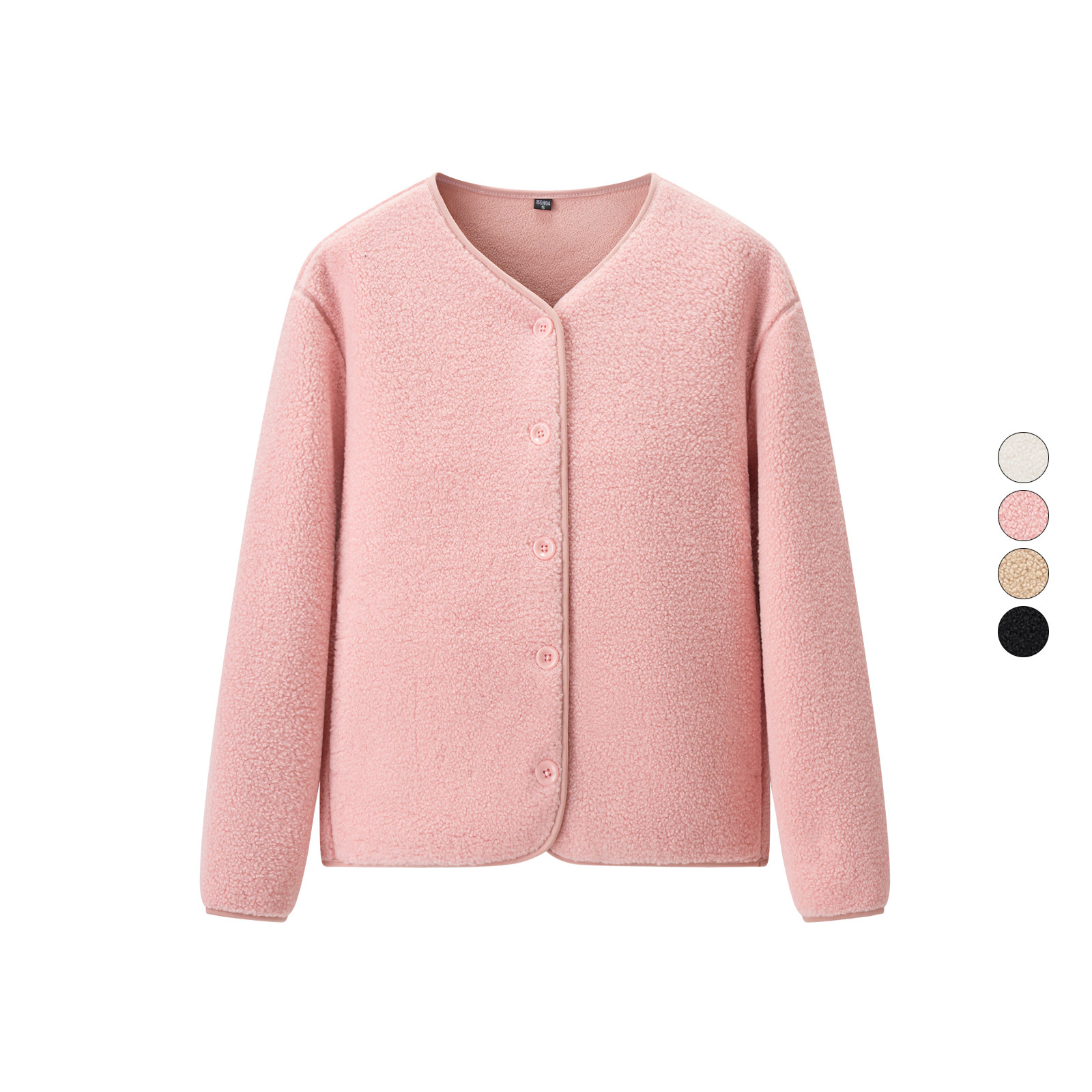 女装 2025冬季新款颗粒摇粒绒舒适保暖圆领长袖休闲短外套 509081