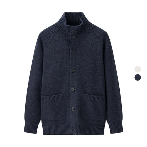 男装/女装 春季新款 舒芙蕾立领针织长袖开衫毛衣宽松外套 469467