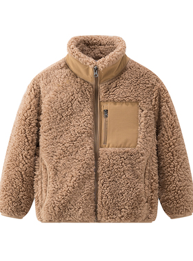 童装/男/女童 冬季新款 立领长绒摇粒绒拉链长袖夹克外套 449793