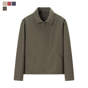 男装 2026春季新款 英伦学院风短款翻领拉链茄克/夹克外套 484249