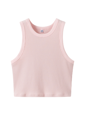 女装 夏季新款 辣妹风棉质罗纹高腰短款工字背心 471036/467048