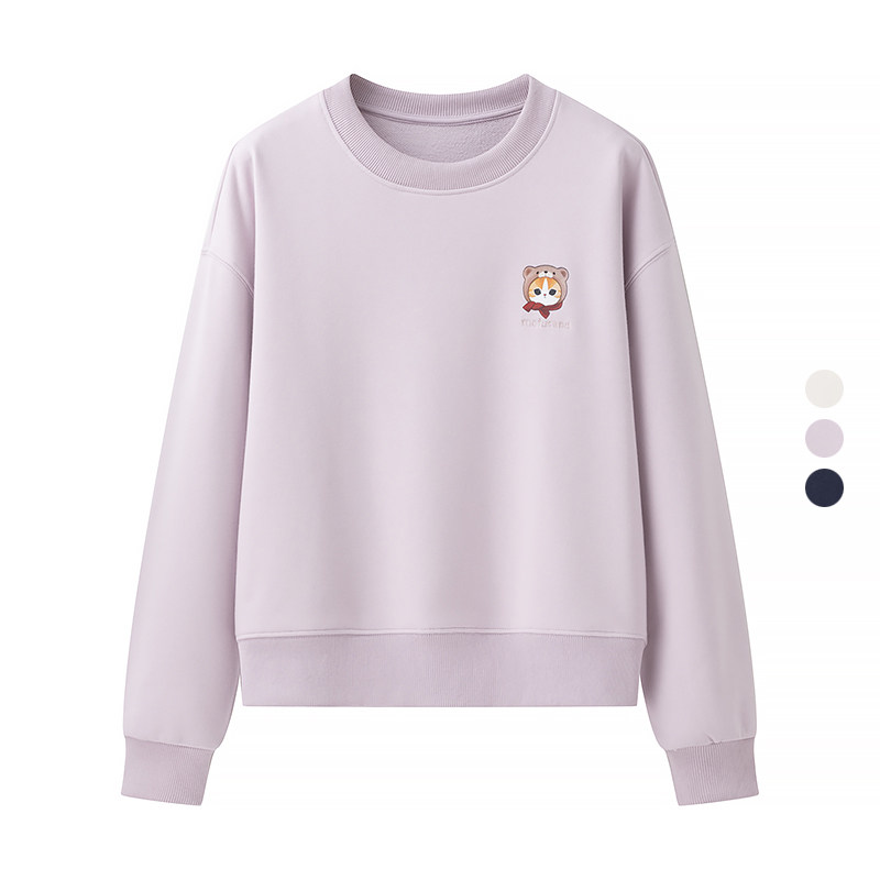 女装 2025春季新款 圆领休闲运动衫长袖套头卫衣 476376/477142