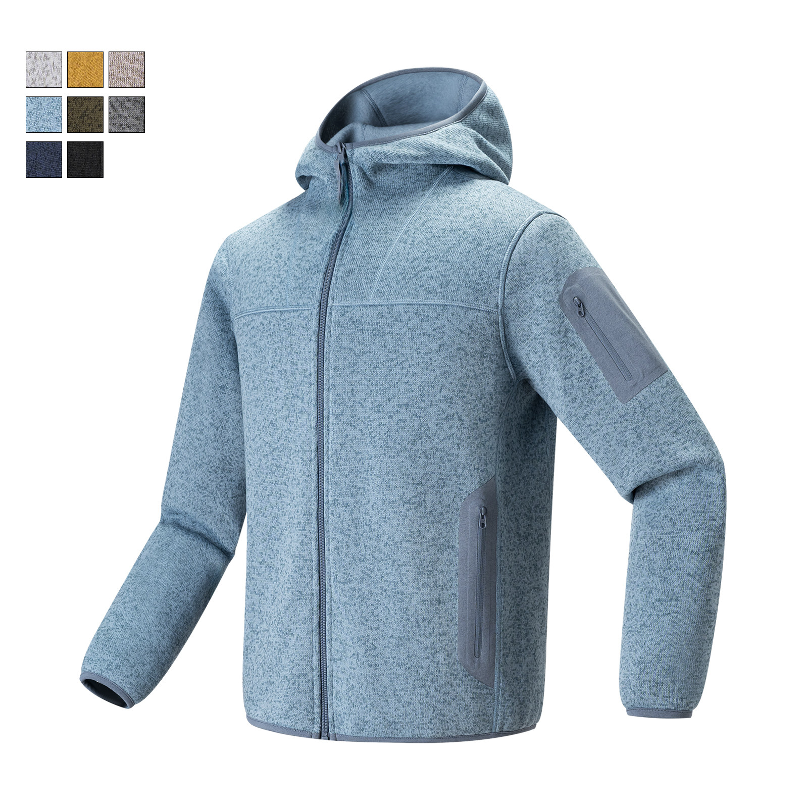 男装女装 2025冬季新款户外休闲夹克保暖连帽抓绒卫衣外套 512122