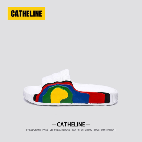 [小众潮牌]美国CAT.HELINE多巴胺拖鞋男款夏季户外穿软底超火凉拖