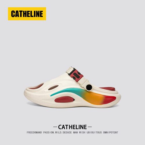 [小众潮牌]美国CATheline男士拖鞋外穿高端厚底凉鞋两用涉水凉拖