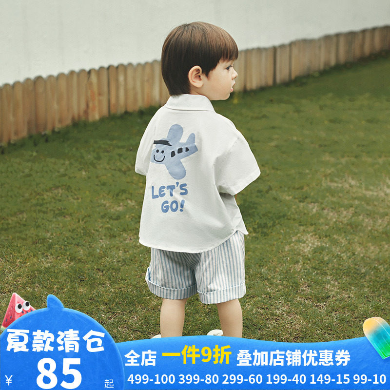 Amila男宝宝纯棉套装夏季新款阿米拉婴儿纯棉衬衫3男童洋气两件套怎么样,好用不?