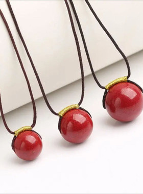 朱砂紫金砂本命年佛珠项链男女