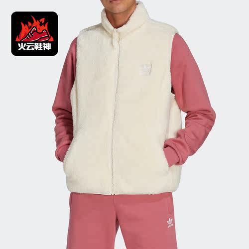 阿迪达斯三叶草男子双面穿棉背心